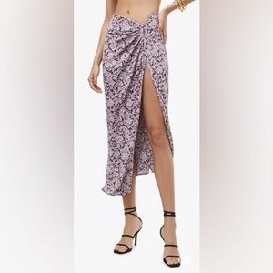 ZARA Printed Knotted Skirt